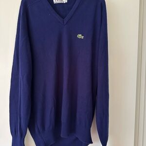 Lacoste Men's Blue V-Neck Sweater